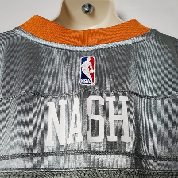 Adidas NBA Phoenix Suns Jersey Youth 10-12 Medium Steve Nash 13 Orange Grey - Picture 4 of 7